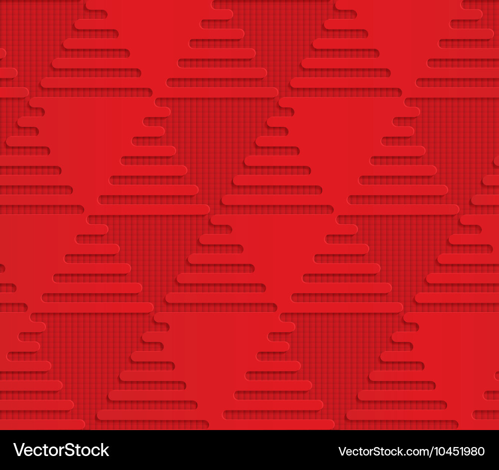 Red triangles on checkered background Vector Image