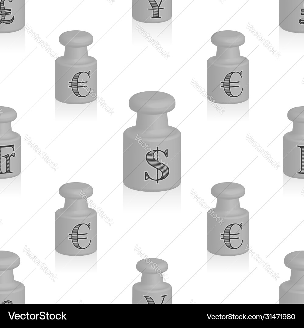 Seamless pattern with clipping mask weights 3d vector image