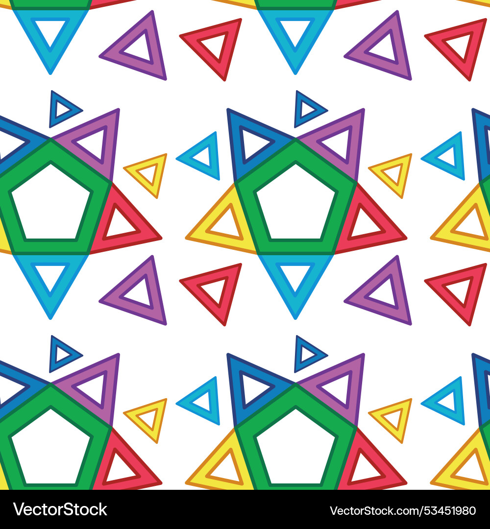Seamless pattern with colorful triangles Seamless pattern with colorful triangles vector image