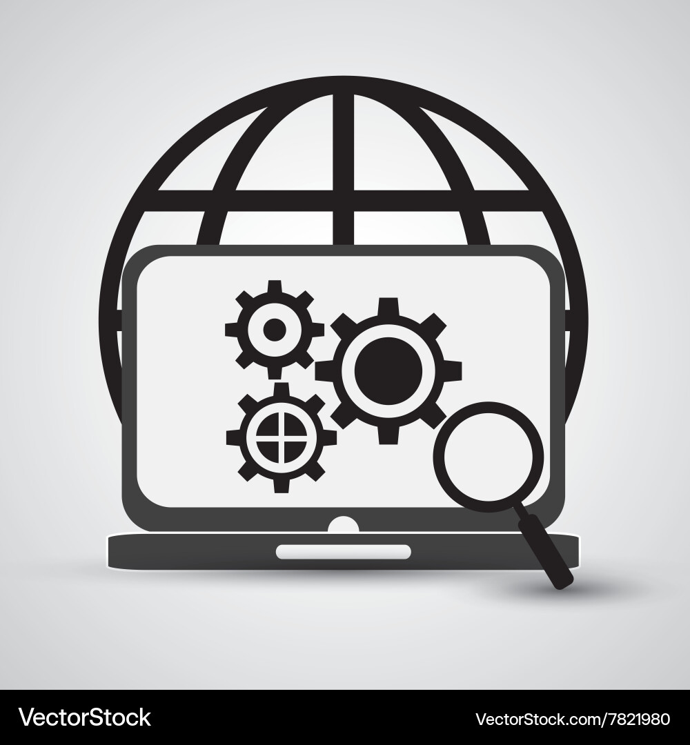 Solution and communication con design vector image