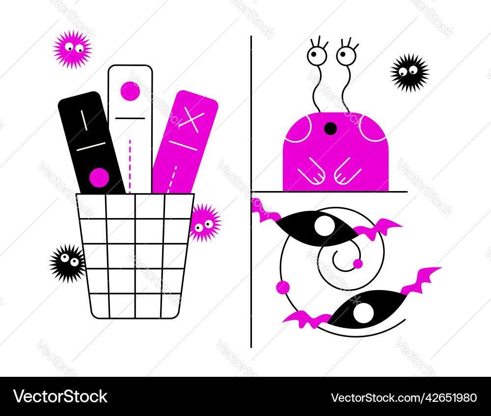 Sort files and folders - colorful flat design Sort files and folders - colorful flat design vector image