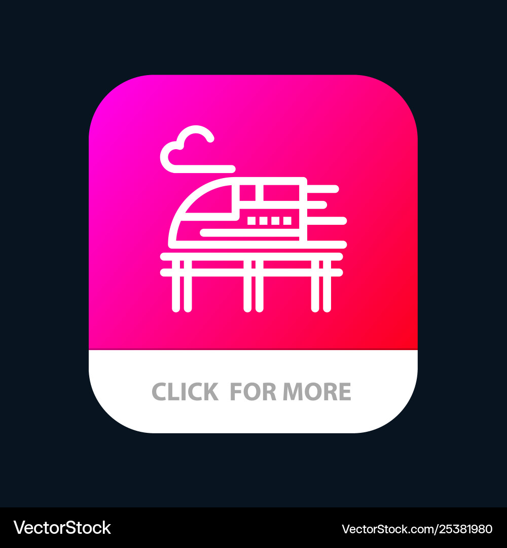 Train bullet transport mobile app button android Train bullet transport mobile app button android vector image
