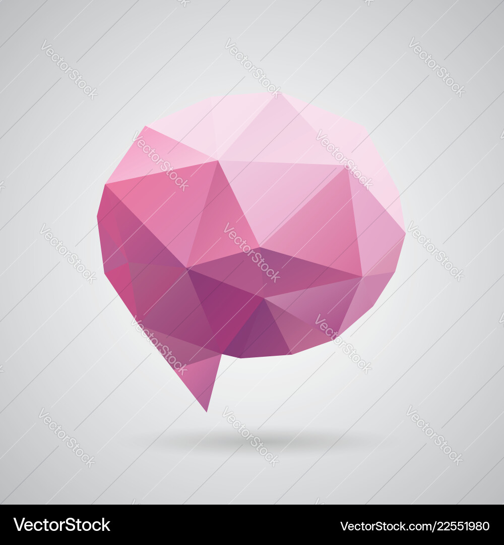 Triangle speech clouds - triangular Vector Image
