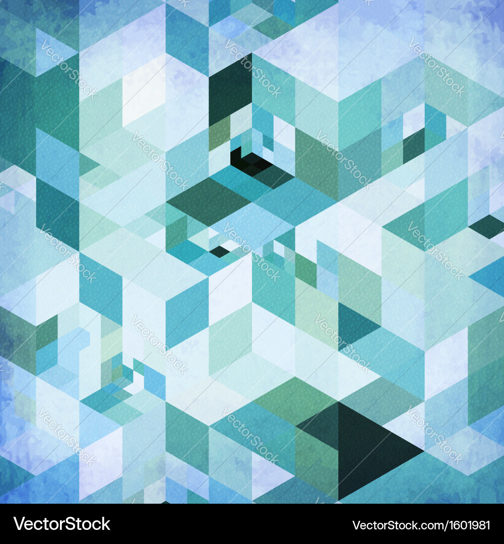 Blue Geometric Grunge Background Vector Image