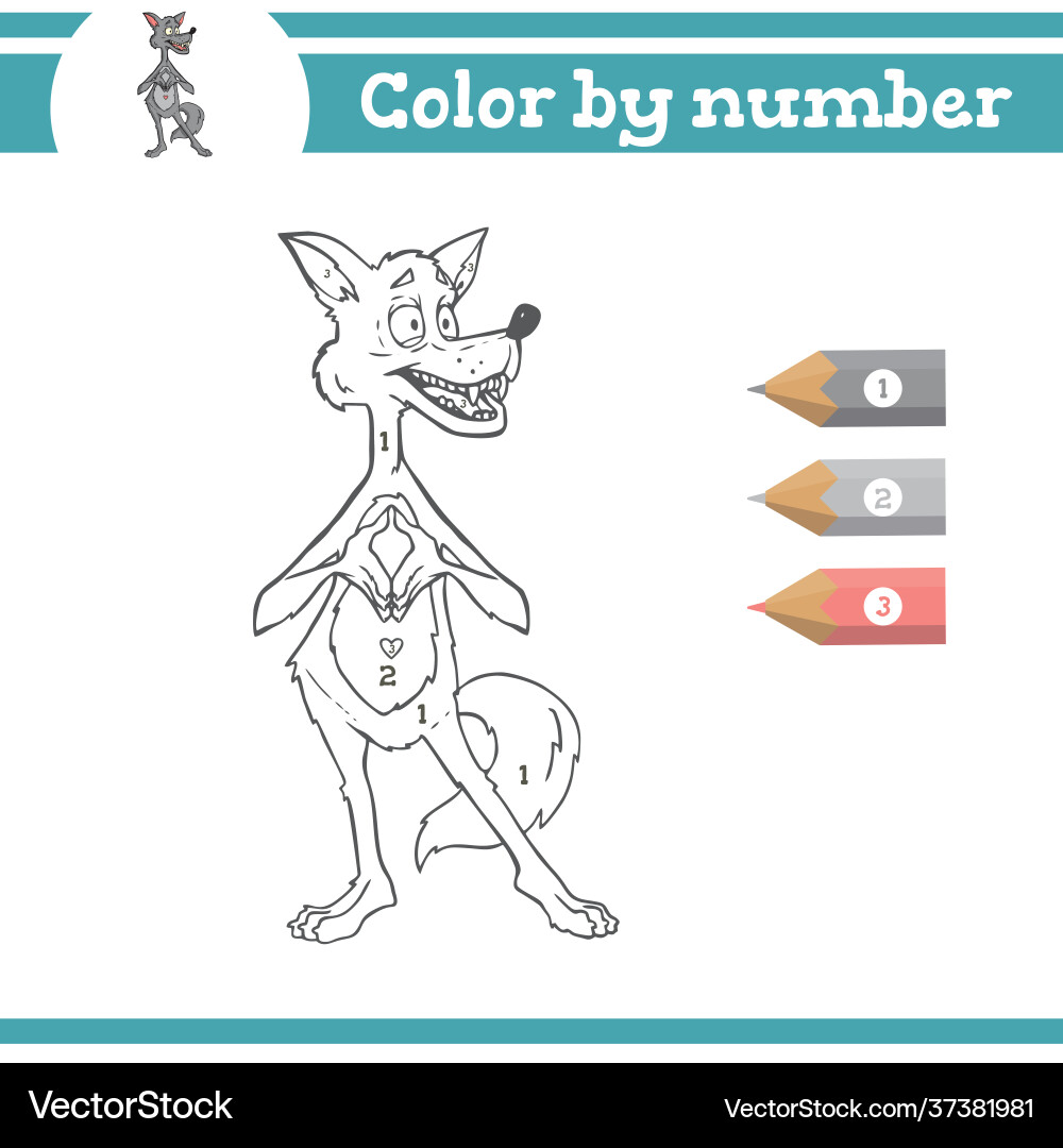 Color numbers coloring page for preschool – Royalty-Free Vector ...