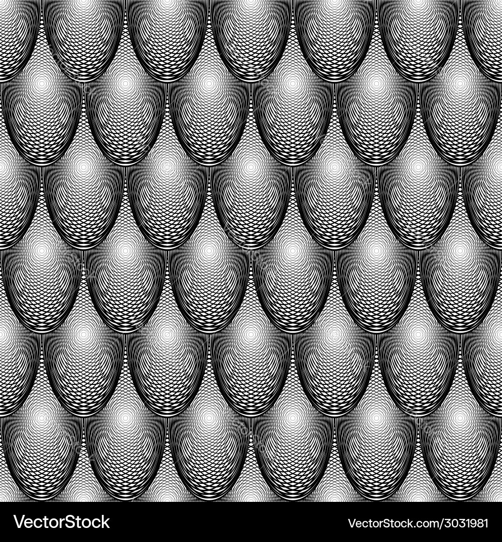 Design seamless monochrome ellipse pattern vector image