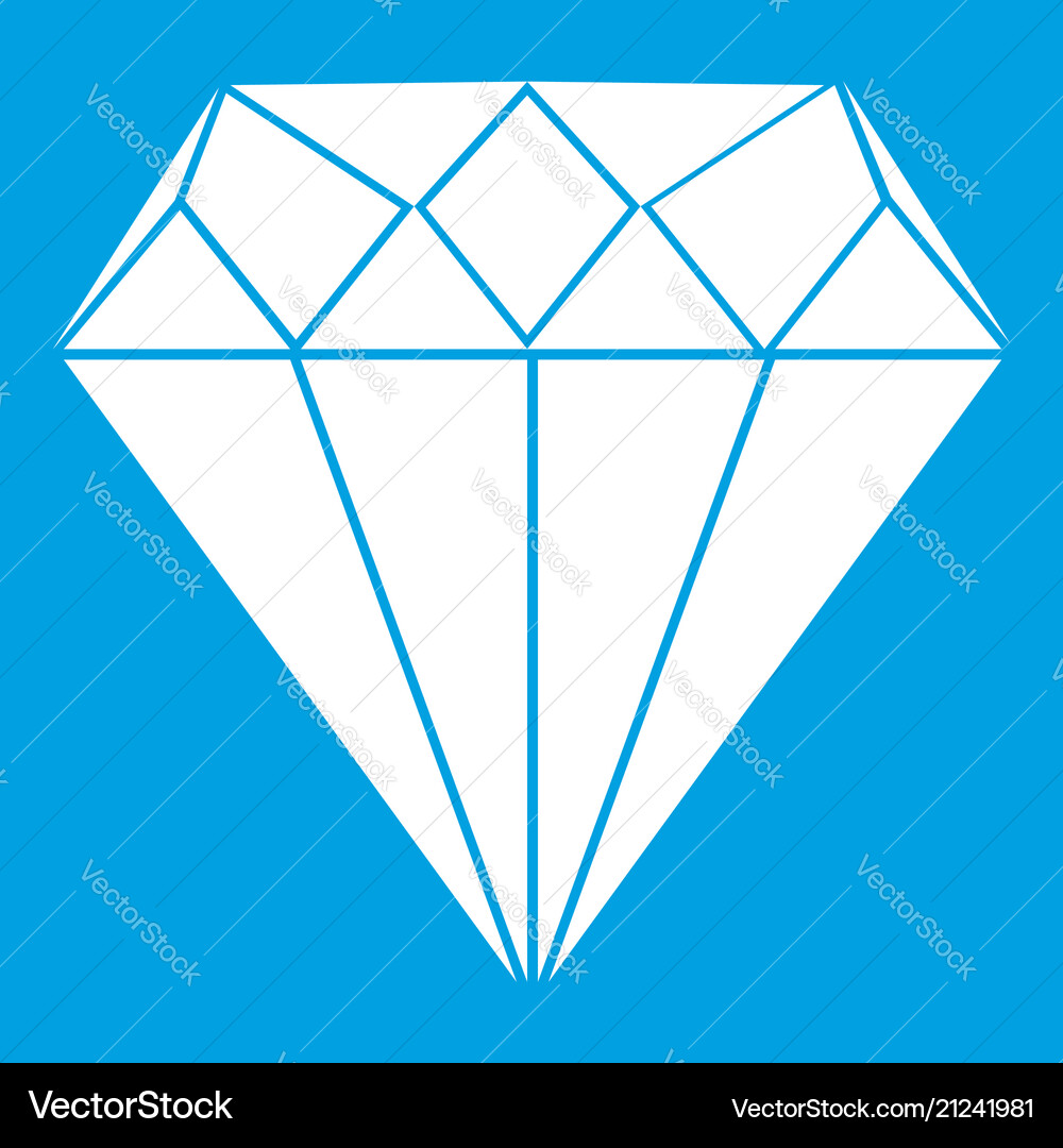 Diamant-Symbol weiß Diamant-Symbol weiß vektorbild