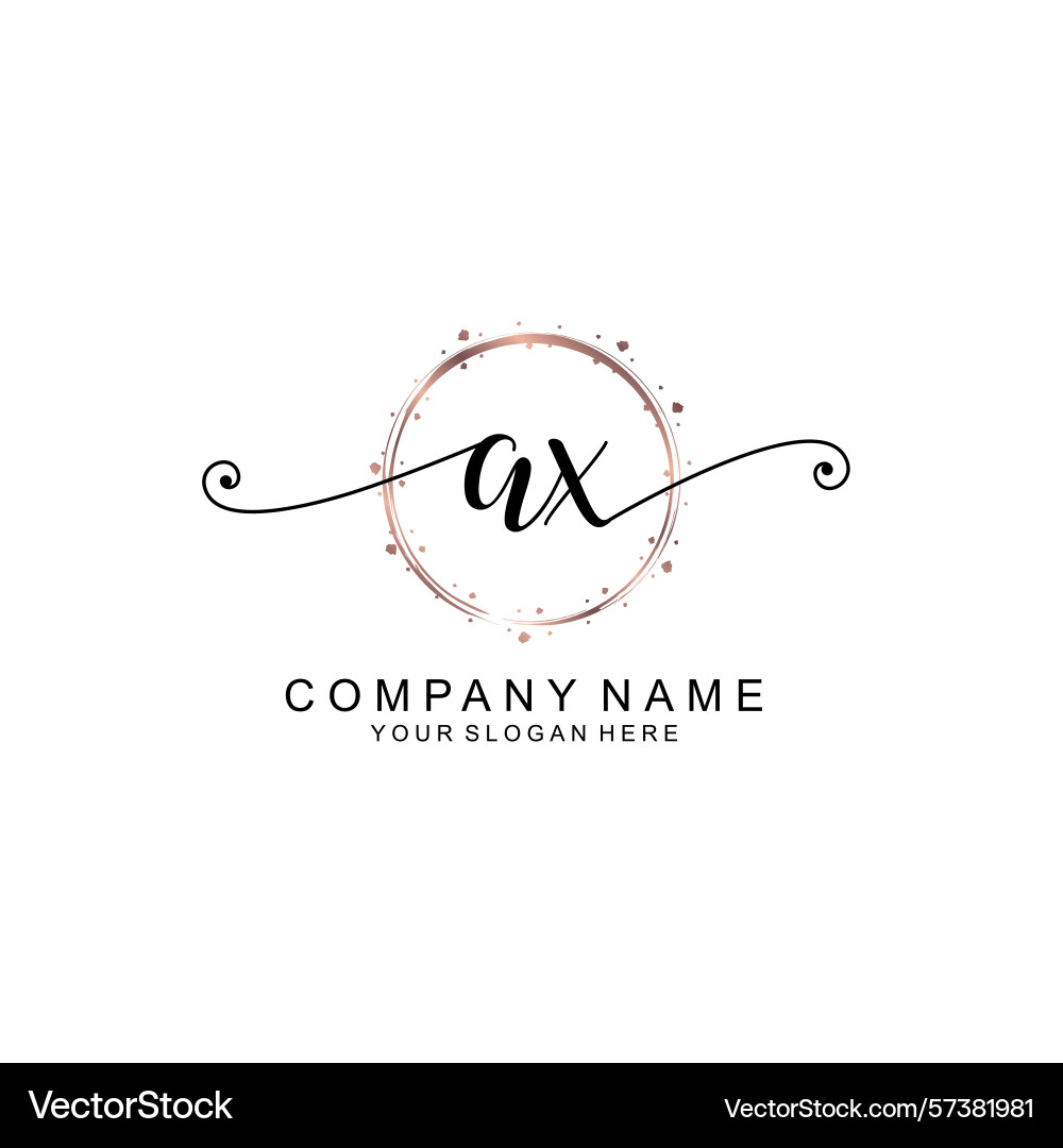 Elegant ax initial logo collection with modern Vector Image