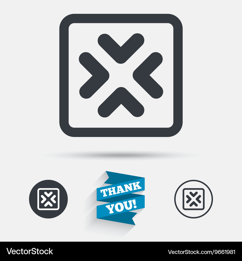 Enlarge or resize icon full screen extend vector image