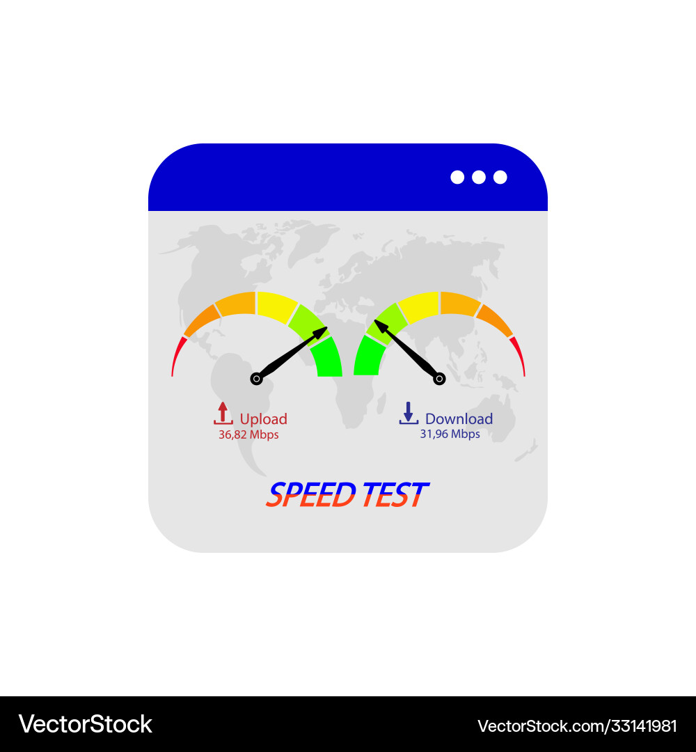 Image test transmission and reception data Vector Image