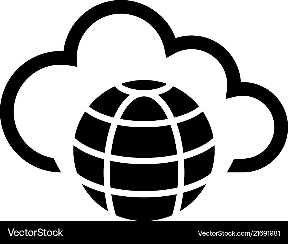Internet cloud technology global web net flat Internet cloud technology global web net flat vector image