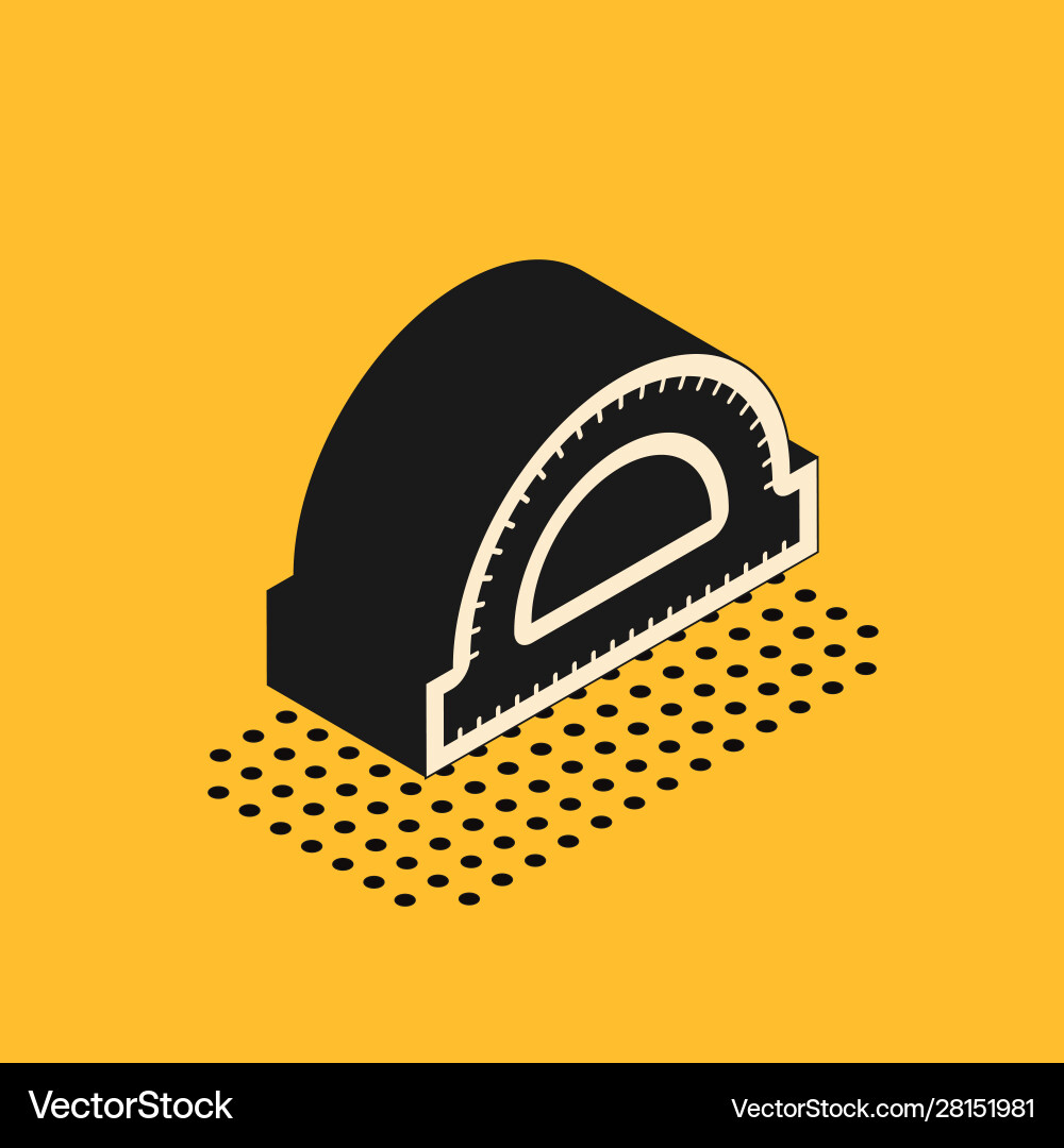 Isometric protractor grid for measuring degrees Isometric protractor grid for measuring degrees vector image