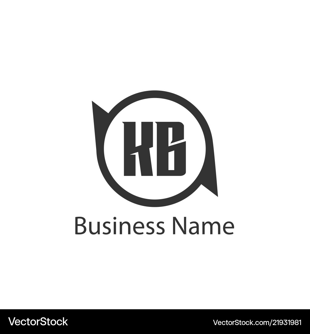 KB Initial Logo Template Vector Image