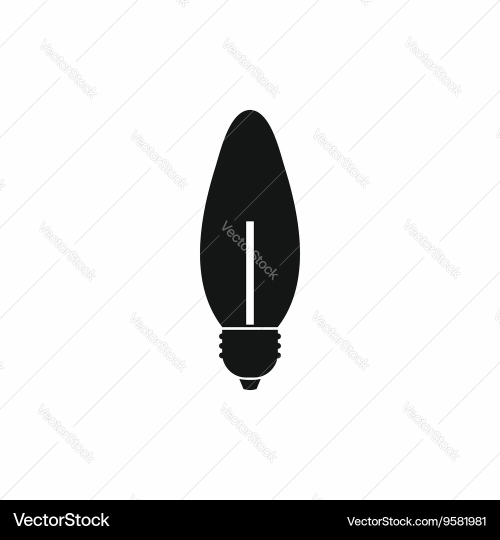 Lamp oval shape icon simple style vector image