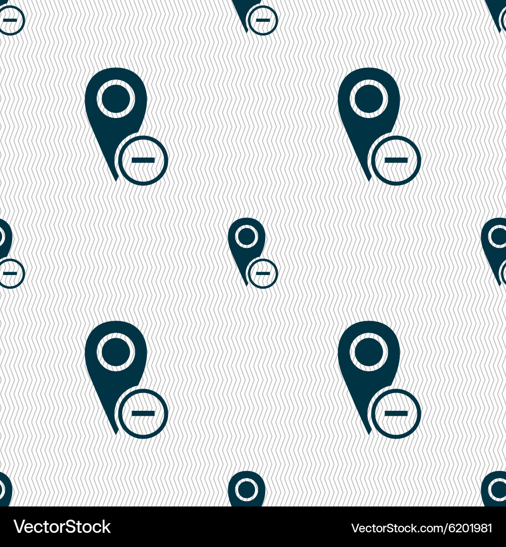 Map pointer icon sign seamless abstract background vector image