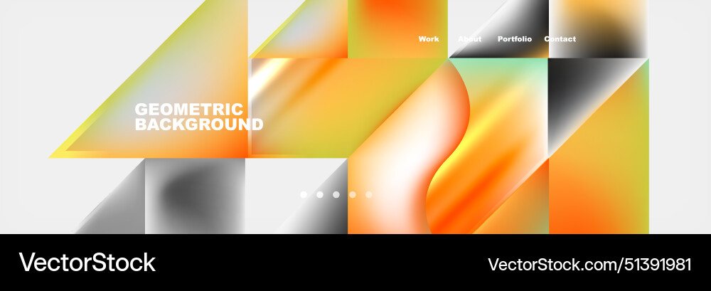 Minimal geometric web site page template design Vector Image