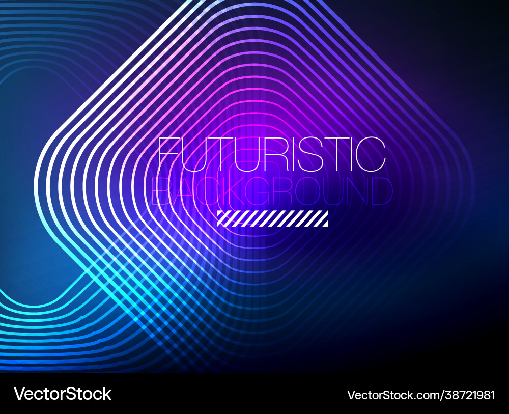 Neon color square shape lines abstract background Neon color square shape lines abstract background Vector Image