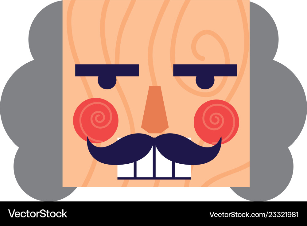 Nutcracker face icon Nutcracker face icon Vector Image