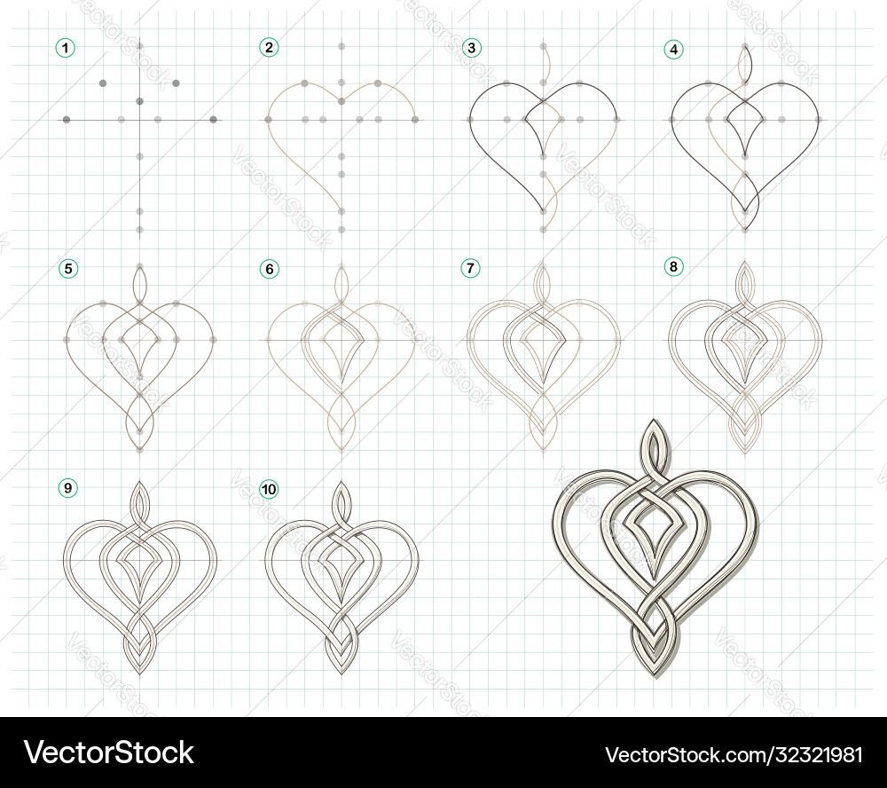 Page shows how to learn step draw Page shows how to learn step draw vector image