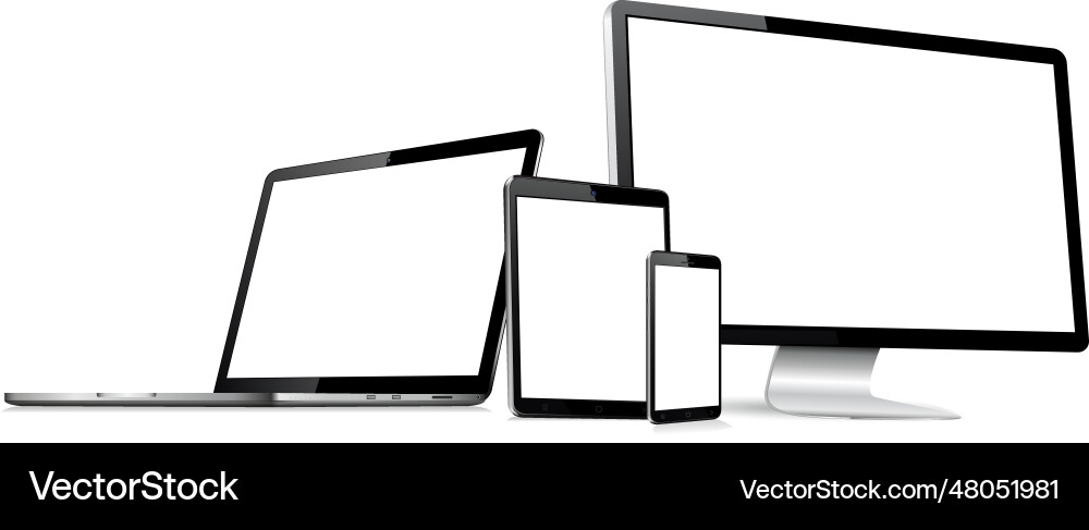 Responsive web design computer display Responsive web design computer display Vector Image