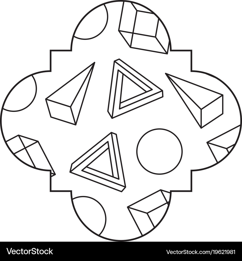 Seamless pattern label shape with geometric Vector Image