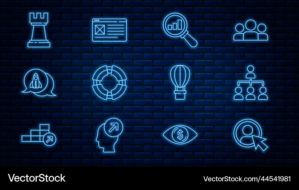 Set line create account screen hierarchy Vector Image