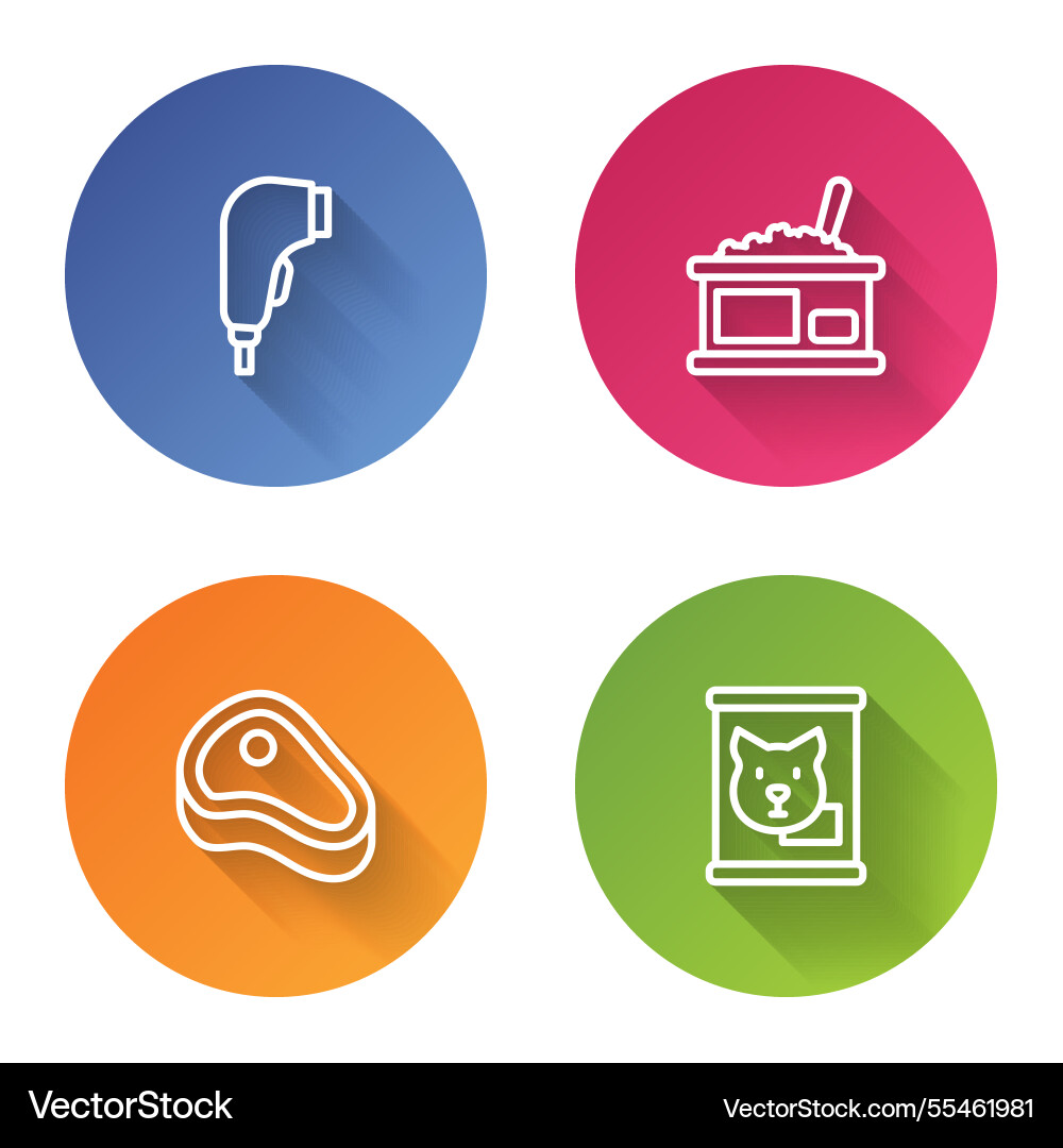 Set line scanner scanning bar code tin vector image