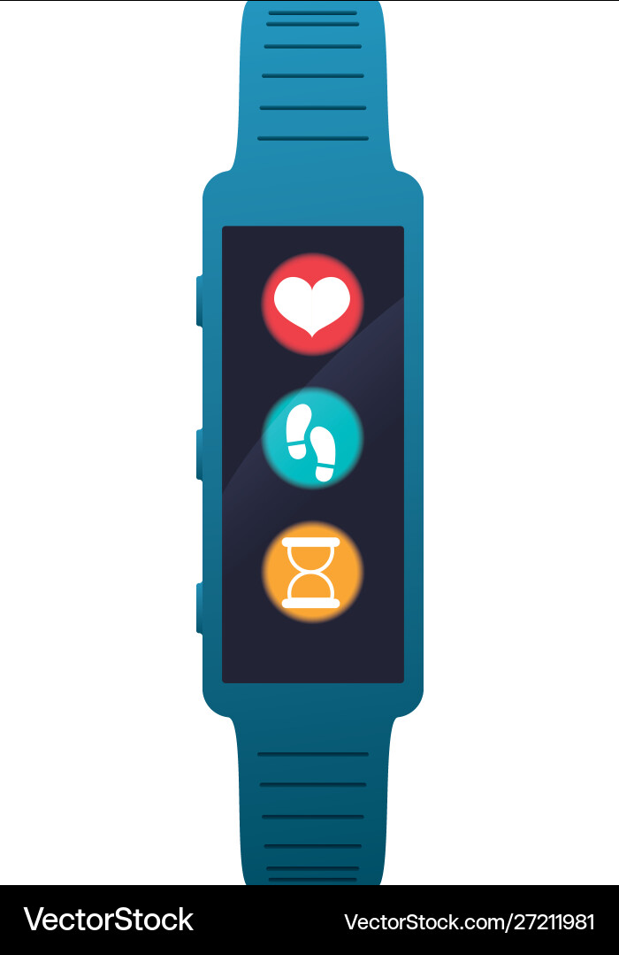 Smart watch technology with applications menu Vector Image