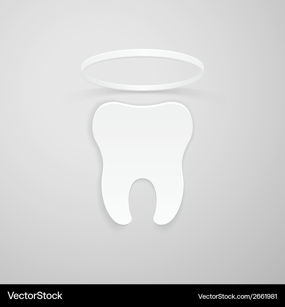 Tooth with a nimbus vector image