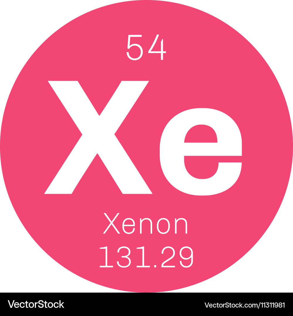 Xenon chemisches Element Vektorbild