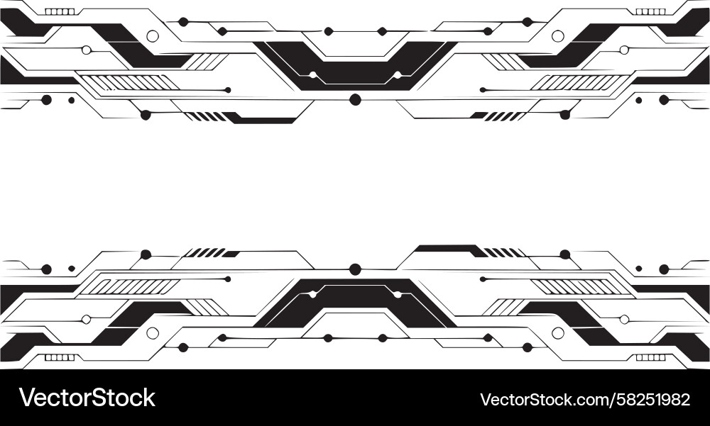 Abstract Circuit Grid Vector Image
