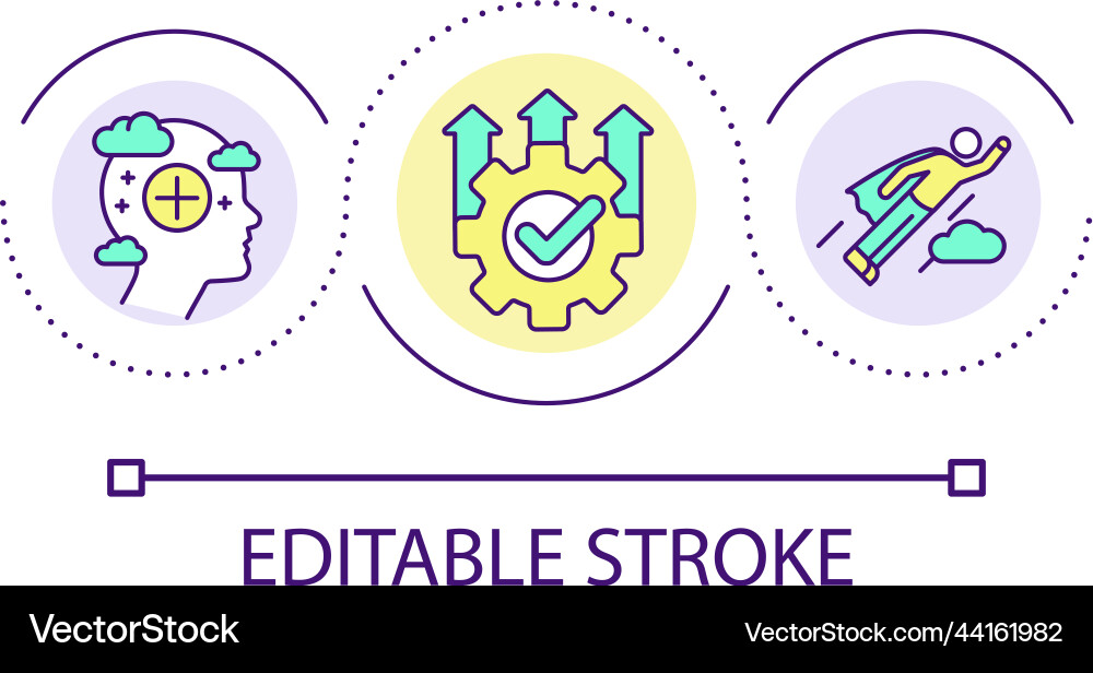 Achieve high levels of performance loop concept Vector Image