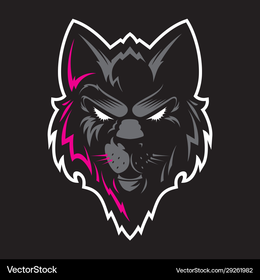 Aggressive Wolf Logo - Sport & Mascot vektorbild