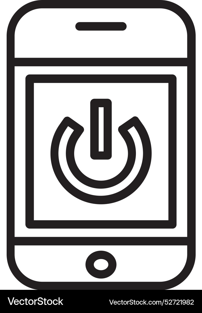 Button line icon design Vector Image