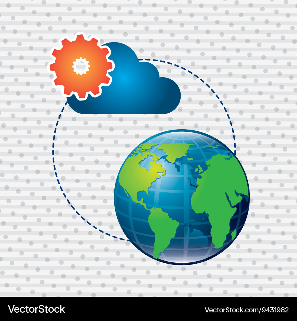 Cloud computing design Vector Image