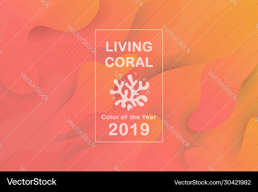 Colorful geometric background in oral and orange vector image