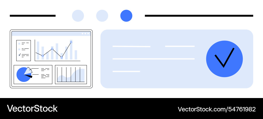 Datenanalyse Übersicht mit Diagrammen Pie-Chart Datenanalyse Übersicht mit Diagrammen Pie-Chart Vektorbild