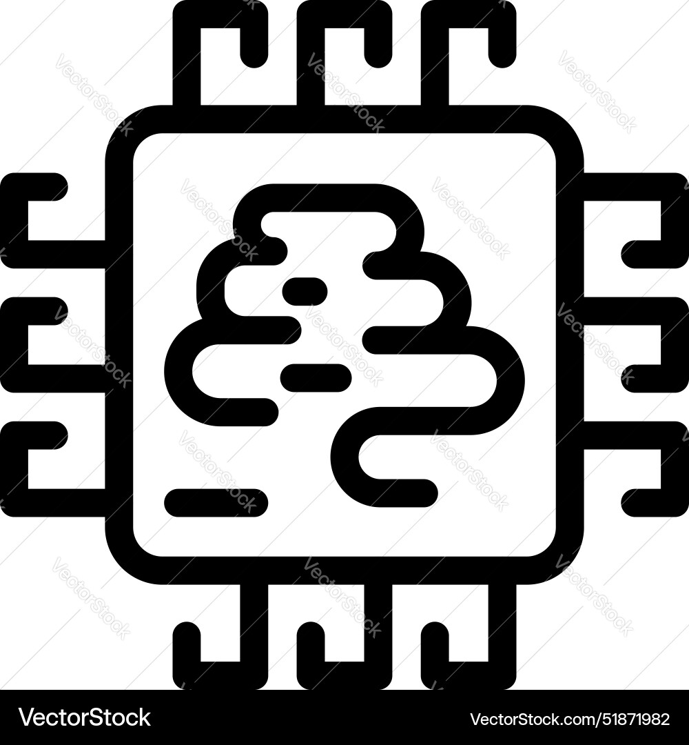 Electronic microchip representing artificial Electronic microchip representing artificial Vector Image
