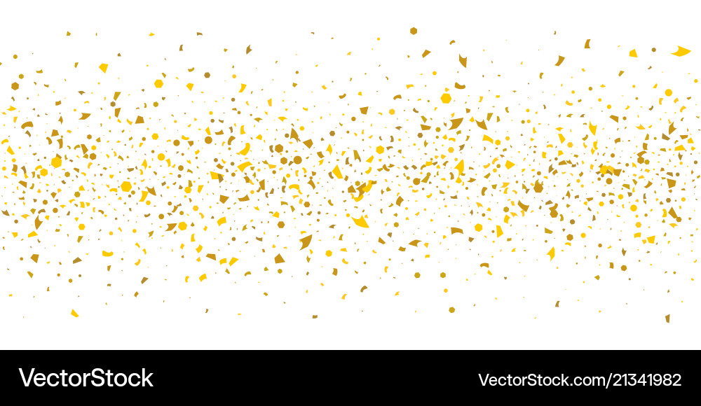 Golden glitter confetti on a white background Vector Image