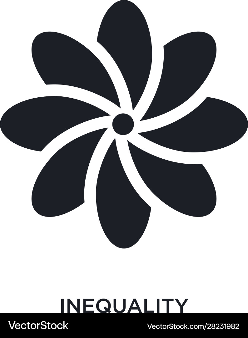 Inequality isolated icon simple element from Vector Image