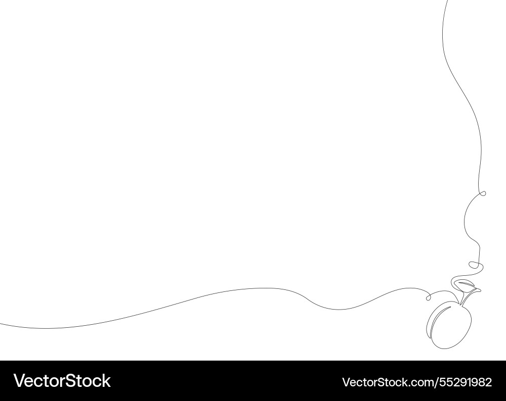 Plum continuous line background one single Plum continuous line background one single vector image