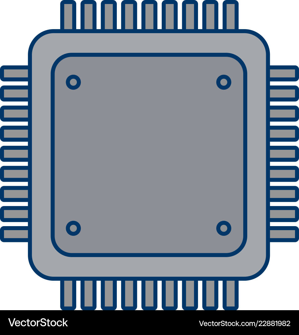 Processor icon vector image