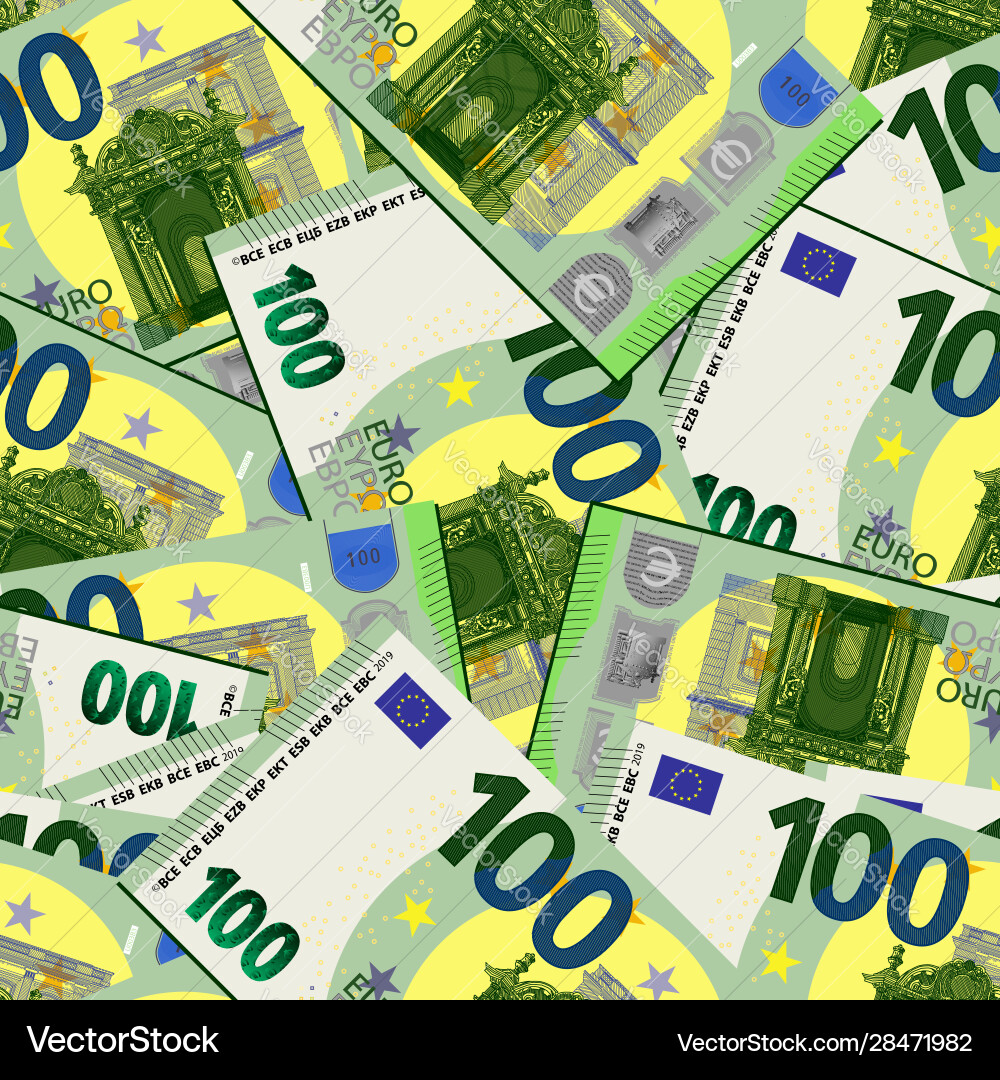 Seamless pattern without mask eu banknotes Seamless pattern without mask eu banknotes vector image