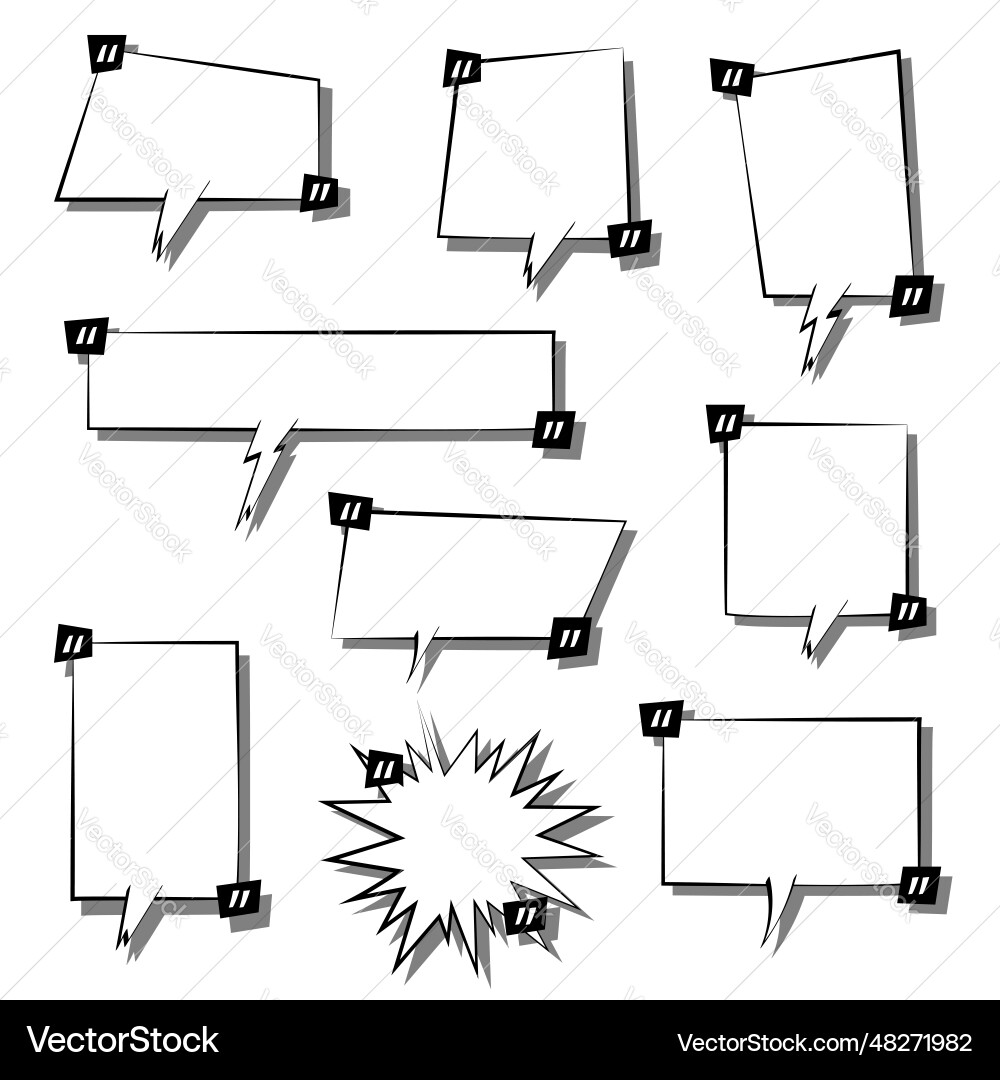 Speech bubble balloon with quotation marks Speech bubble balloon with quotation marks Vector Image