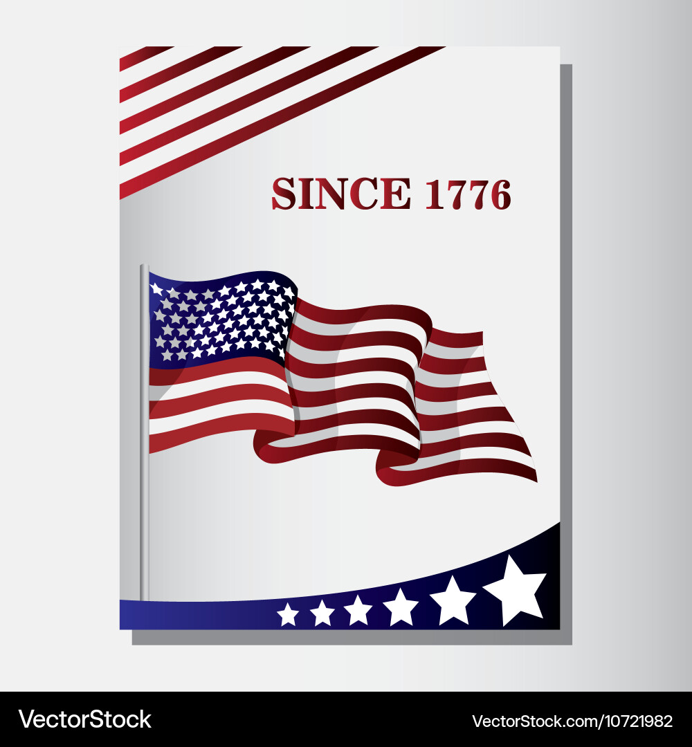USA Flag Symbol Vector Image