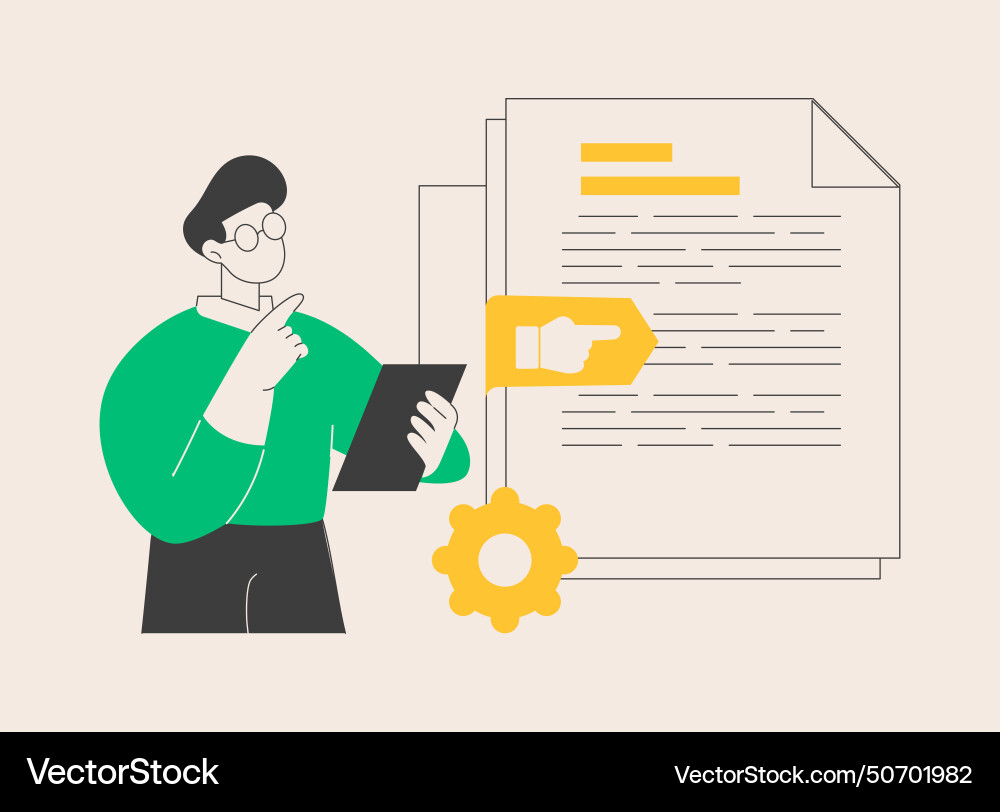 Vision and scope document abstract concept Vision and scope document abstract concept vector image