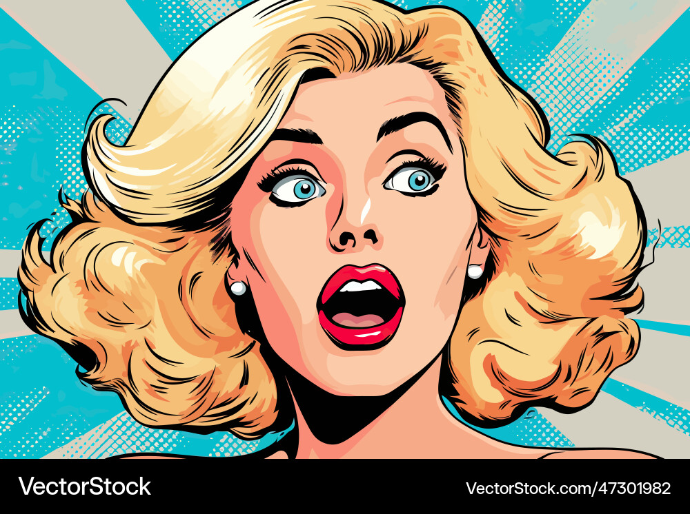 Wow weiblich Gesicht sexy überrascht junge Frau Wow weiblich Gesicht sexy überrascht junge Frau vektorbild