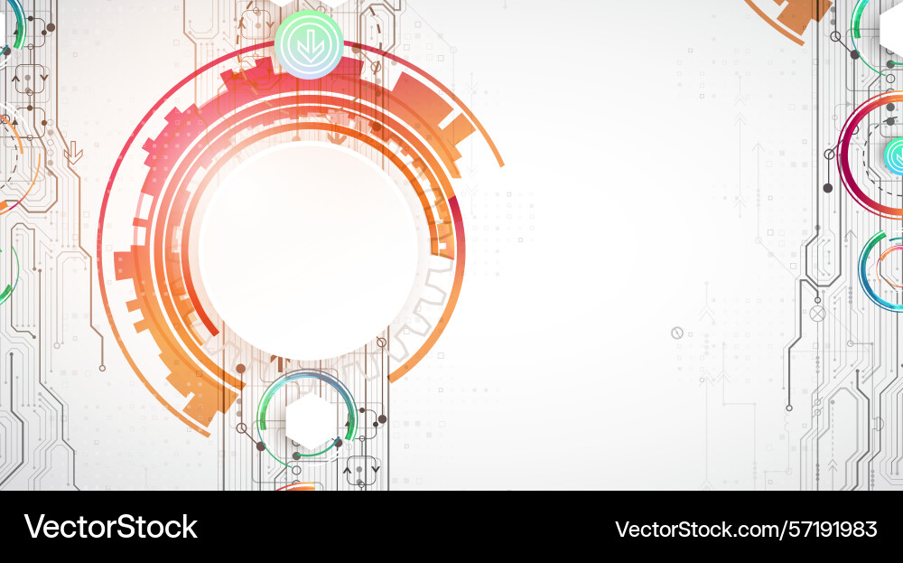 Abstraction on the theme of tech circles Abstraction on the theme of tech circles vector image