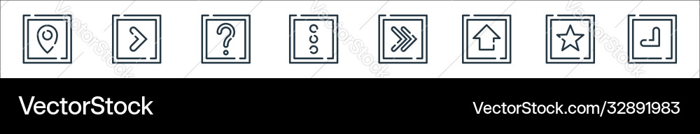 Arrow line icons linear set quality Vector Image