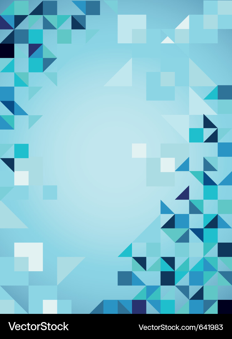 Blue abstract trendy background with triangles Vector Image